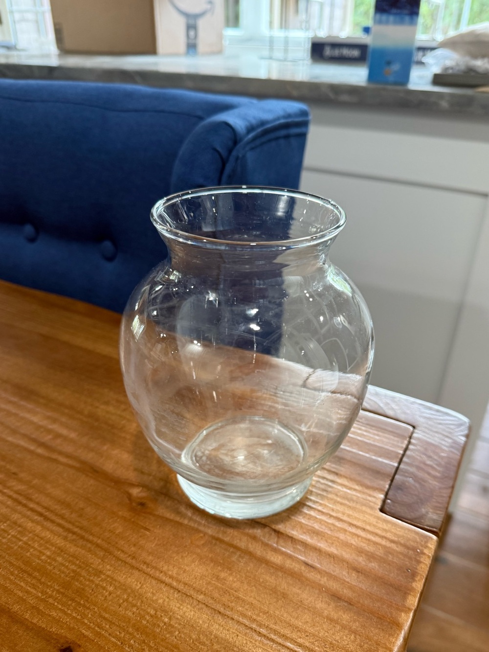 Clear Glass Decorative Vase - Transparent